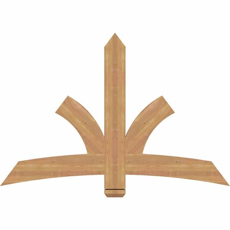 Ekena Millwork Davenport Timber Gable Bracket, Western Red Cedar, 60"W x 40"H x 1 1/2"D x 5 1/2"F, 16/12 Pitch GBW060X40X0206DAV00SWR